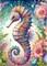 Seahorse 5D Diamond Art Painting Kits for Adults, (12X16 inch)